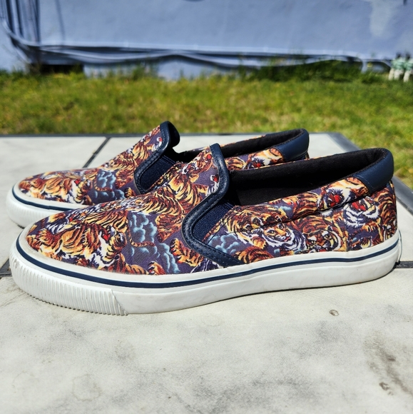KENZO Paris Flying Tiger Print Slip Ons Sz 37 - Picture 2 of 9